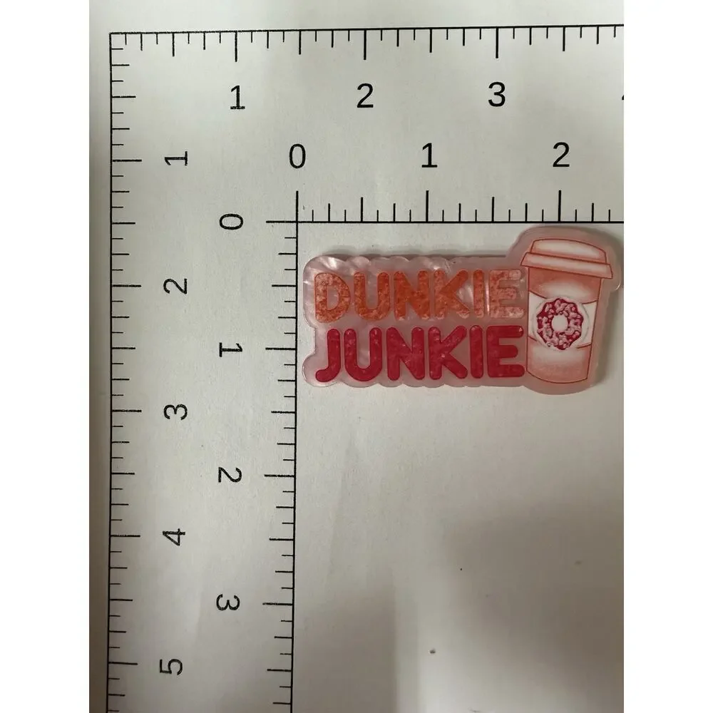 7 Pc Dunkie Junkie Acrylic Flatbacks